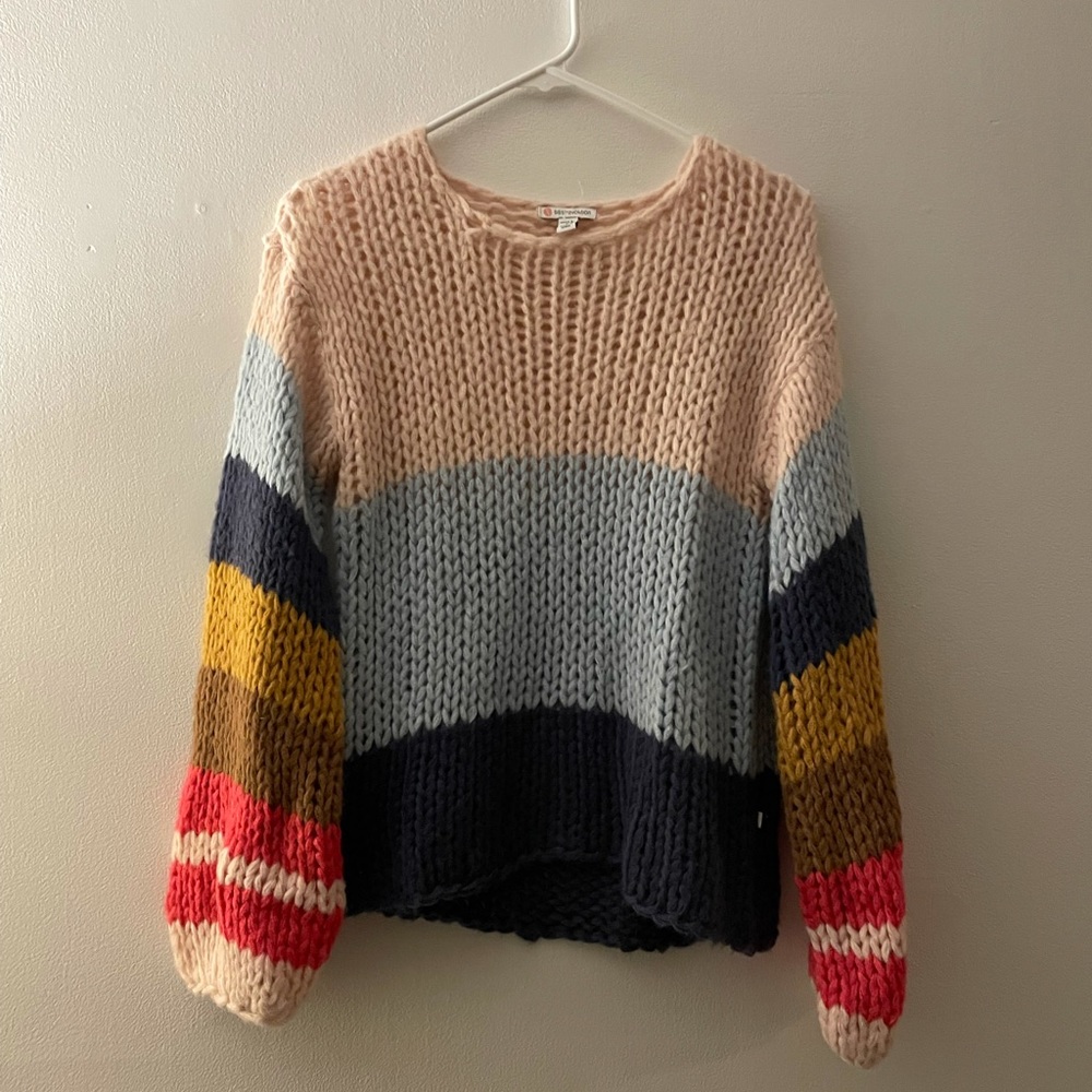 Colorful knit sweater